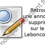 Annonce supprimée ?