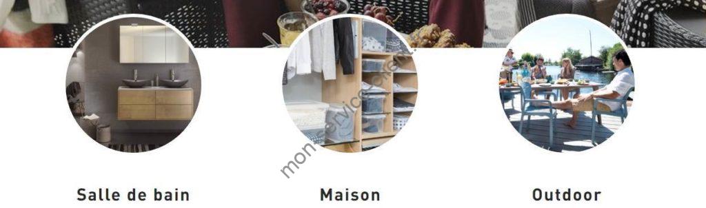 Aperçu des différents produits vendus par la marque Allibert