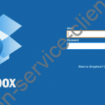 Espace de connexion au site Dropbox.com