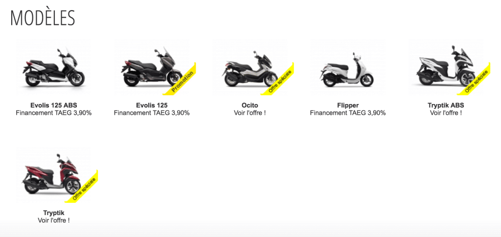 Gamme 125cc MBK
