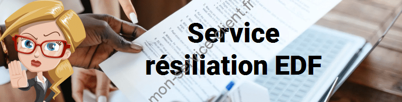 Service résiliation EDF