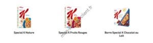 Exemple de produits commercialisés par Special K