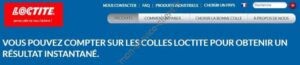Aperçu du site web Loctite