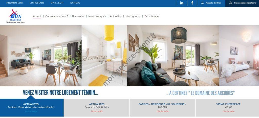 Aperçu du site web Ain habitat