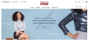 Aperçu du site web Mondial Tissus