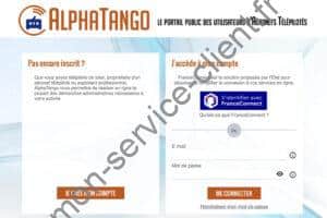AlphaTango mon compte : connexion et enregistrement d'aéronef
