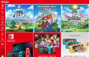 Aperçu du site web Nitendo