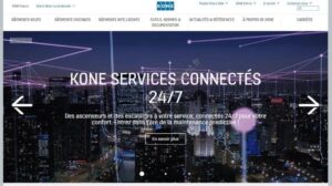 Aperçu du site web Kone
