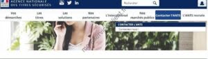 Aperçu de la page d’assistance du site Ants