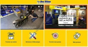 Aperçu du site web Doc'biker